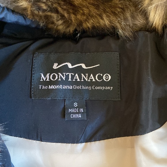 MontanaCo Black & Tan Vest w / Faux Fur - Picture 4 of 6